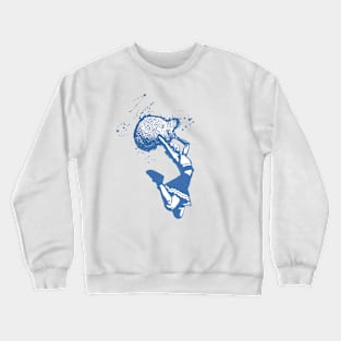 Cheeleader jumping with pom poms - 01 Crewneck Sweatshirt